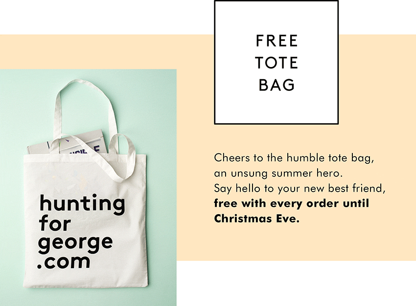 huntingforgeorge-tote-bag